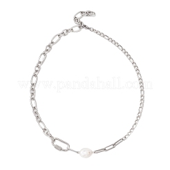 304 Stainless Steel Figaro Chain and Paperclip Chain Necklaces&nbsp;NJEW-JN05834