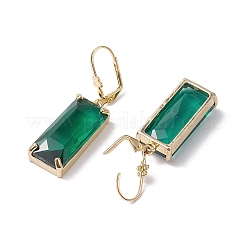 Glass Leverback Earring&nbsp;EJEW-C077-03KCG-01