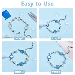 DIY Blank Dome 304 Stainless Steel Bracelets Making Kits&nbsp;BJEW-DC00009