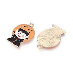Halloween Theme Alloy Enamel Pendants&nbsp;ENAM-T022-55G-01
