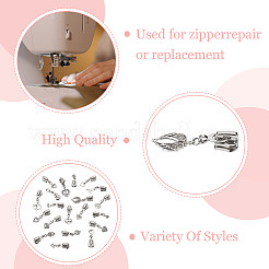 20Pcs Alloy Replacement Zipper Sliders&nbsp;HJEW-TAC0123