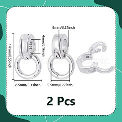 2Pcs 925 Sterling Silver Tube Bails&nbsp;STER-NB0001-26