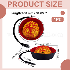 Polyester Traditional Chinese Qing Dynasty Official Hat&nbsp;AJEW-WH0410-576