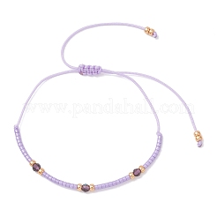7Pcs 7 Colors Adjustable Round Glass Seed Beads Braided Bead Bracelets Set for Women&nbsp;BJEW-MZ00288