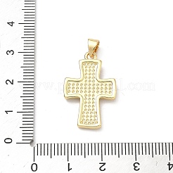 Brass Micro Pave Cubic Zirconia Pendants&nbsp;X-KK-P345-57G