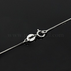 Anti-Tarnish Rhodium Plated Sterling Silver Necklaces&nbsp;X-STER-M034-38A
