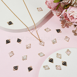 60Pcs 3 Colors Alloy Enamel Pandants&nbsp;FIND-LP0001-43