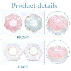 2Pcs 2 Colors Porcelain Jewelry Dish&nbsp;AJEW-PH0002-77