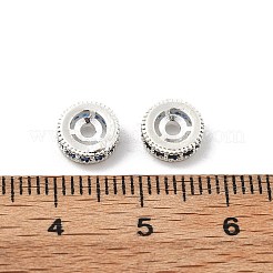 Brass Micro Pave Cubic Zirconia Beads&nbsp;KK-R216-10B-S01
