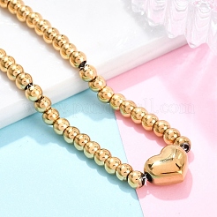 304 Stainless Steel Beaded Stretch Bracelets for Women&nbsp;BJEW-B108-01G