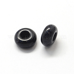 Synthetic Blue Goldstone European Large Hole Beads&nbsp;LS-G-Q442-14