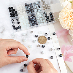 200Pcs 10 Styles Mixed Styles Glass Round Bead Strands&nbsp;DGLA-SC0001-02