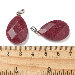 Natural Dyed White Jade Pendants&nbsp;G-K385-04P-01