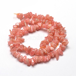 Grade A Natural Rhodochrosite Chip Beads Strands&nbsp;G-E271-93