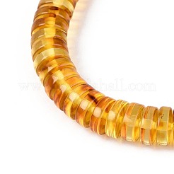 Natural Amber Beaded Stretch Bracelets for Men Women&nbsp;BJEW-T018-19
