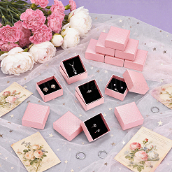 Rhombus Textured Cardboard Ring Storage Boxes&nbsp;CBOX-WH0005-05B