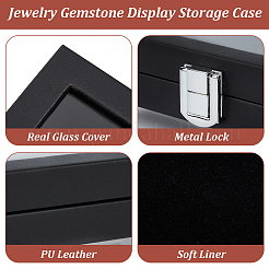 Rectangle Jewelry PU Leather Loose Diamond Storage Box&nbsp;CON-WH0094-45A
