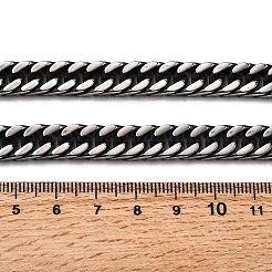 Non-Tarnish Men's 304 Stainless Steel Diamond Cut Cuban Link Chain Necklaces&nbsp;NJEW-L173-002A-P
