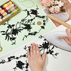 Flower Shape Cloth Embroidery Applqiues&nbsp;PATC-WH0012-52B
