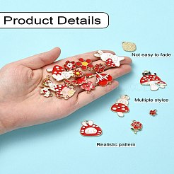 20Pcs 20 Styles Alloy Enamel Pendants&nbsp;ENAM-YW0004-12