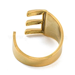 PVD Vacuum Plating 201 Stainless Steel Cuff Rings&nbsp;RJEW-Z032-01G-E