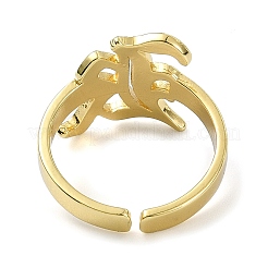 Brass Open Cuff Ring&nbsp;RJEW-B051-44G