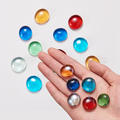 Transparent Flat Back Glass Cabochons&nbsp;GLAA-GF0001-03