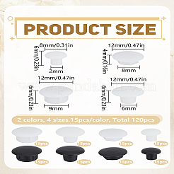 120 Pcs 8 Styles Plastic Cover&nbsp;KY-LP0001-13