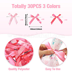 30Pcs 3 Colors Polyester Satin Bowknot for Ornament Accessories&nbsp;DIY-TA0010-77C