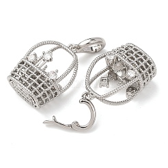 Brass Micro Pave Cubic Zirconia Peg Bails&nbsp;KK-A279-21P