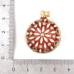 Brass Micro Pave Cubic Zirconia Pendants&nbsp;KK-C162-006G