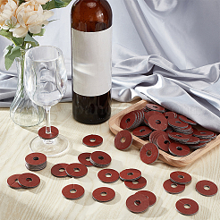 50Pcs Imitation Leather Wine Glass Charms&nbsp;AJEW-FG0004-24