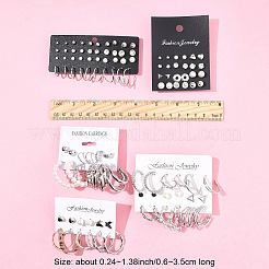 5 Sets 5 Colors Alloy Hoop Earring Sets&nbsp;EJEW-FS0001-23B