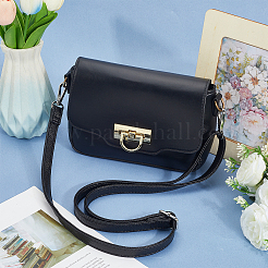 1Pc Flat Black Imitation Leather Webbing Bag Straps&nbsp;FIND-BBC0004-48B