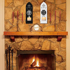 Boho Style Wall Mounted Wood Candle Holder Stand&nbsp;AJEW-WH0378-005