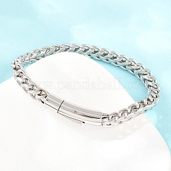 304 Stainless Steel Wheat Chain Bracelets for Women Men&nbsp;BJEW-H643-11P