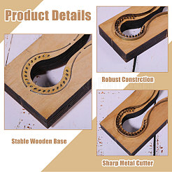 Rectangle Wooden & Carbon Steel Leather Die Cutting Mold&nbsp;DIY-WH0622-220