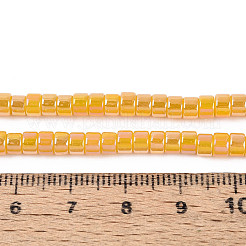 AB Color Plated Imitation Jade Glass Beads Strands&nbsp;GLAA-T026-2x4mm-J06