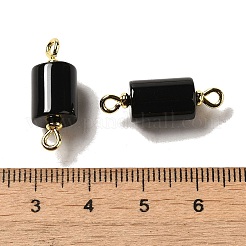 Natural Black Onyx(Dyed & Heated) Connector Charms&nbsp;FIND-C046-17A-01G