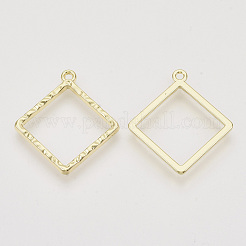 Rack Plating Alloy Open Back Bezel Pendants&nbsp;PALLOY-N150-37
