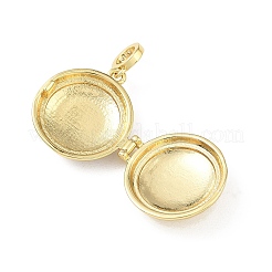 Brass Enamel Photo Locket Pendants&nbsp;KK-A303-19A-G