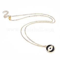 Brass Micro Pave Cubic Zirconia Pendant Necklaces&nbsp;NJEW-JN02934-01