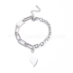 Non-Tarnish 304 Stainless Steel Paperclip Chains & Cable Chain Jewelry Sets&nbsp;SJEW-K153-12P