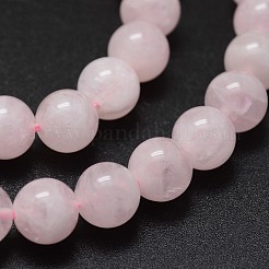 Pink Color Natural Madagascar Rose Quartz Beads Strands&nbsp;G-K285-33-6mm-01