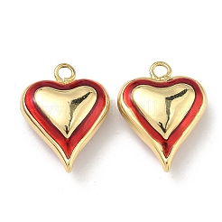 Brass Enamel Pendants&nbsp;KK-C252-08G-B