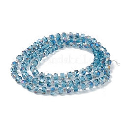 Transparent Electroplate Glass Beads Strands&nbsp;EGLA-F153-HR02