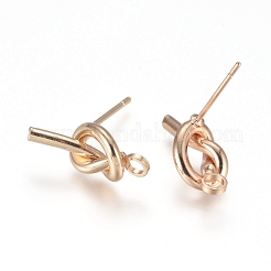 Rack Plating Brass Stud Earring Findings&nbsp;KK-L198-006LG