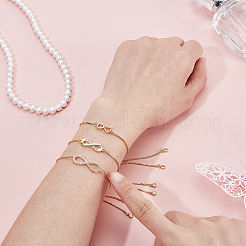 3Pcs 3 Styles Brass Slider Bracelets for Women&nbsp;BJEW-GA00003