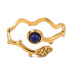 Natural Lapis Lazuli Finger Rings&nbsp;RJEW-Q822-36G-02