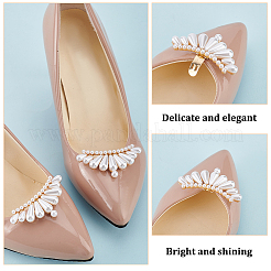 4Pcs 2 Colors Plastic Imitation Pearl Shoe Decoration&nbsp;FIND-GO0002-25